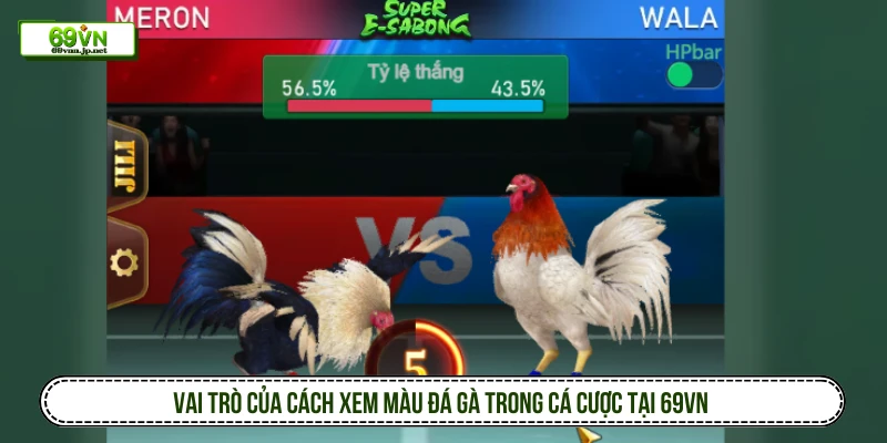 Vai trò của cách xem màu đá gà trong cá cược tại 69VN