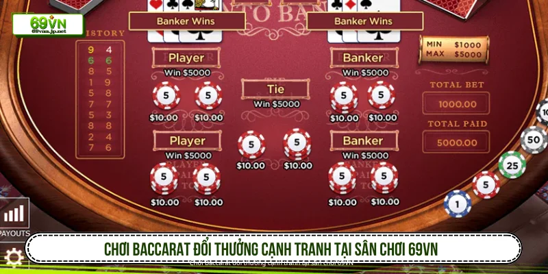 Chơi Baccarat đổi thưởng cạnh tranh tại sân chơi 69VN