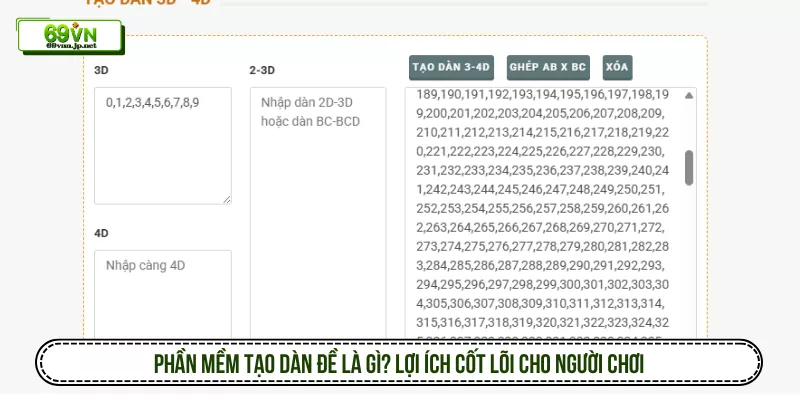 Phần mềm tạo dàn đề là gì? Lợi ích cốt lõi cho người chơi